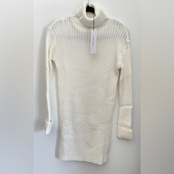 NWT- Stitches & Stripes- Crista Ribbed Mini Dress in White- Size Medium - Picture 5 of 6